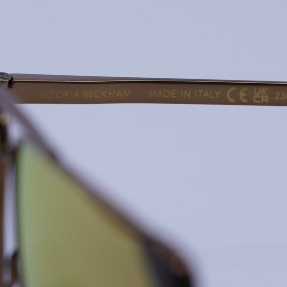 Victoria Beckham VB239S 230 Sunglasses Brown Aviator Frame, Brown Lenses - Picture 7 of 11